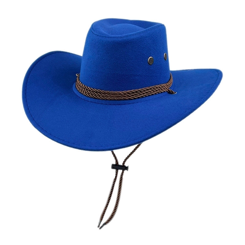 Unisex Retro Solid Color Cowboy Hat