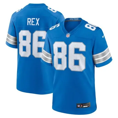 Men's Detroit Lions Isaac Rex   Blue Game Jersey