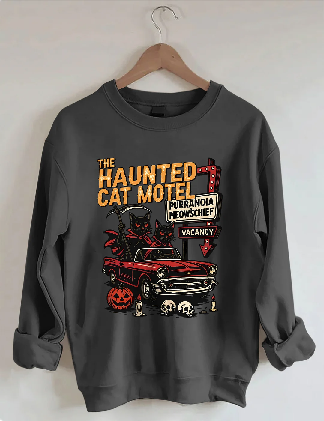 Haunted Cat Motel Sweatshirt