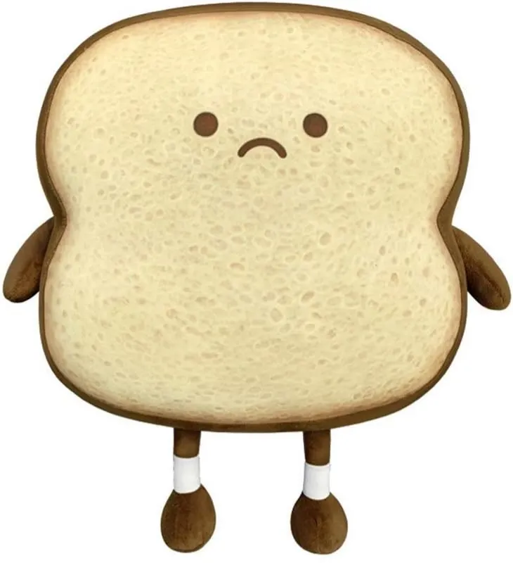 Cute Toast Bread Plush Toy-Unhappy