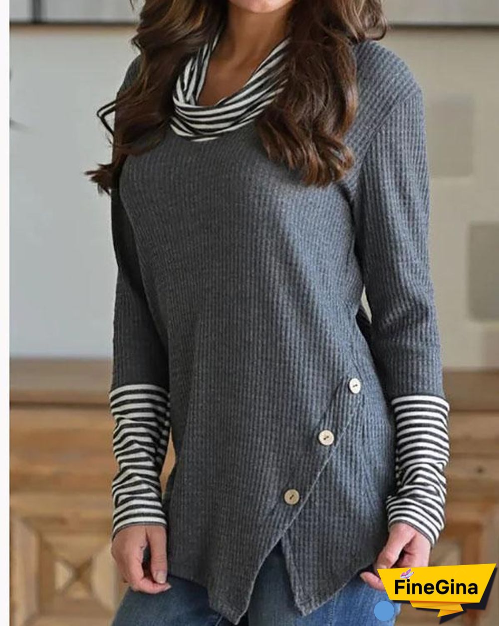 Buttoned Casual Solid Shirts & Tops