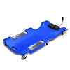 PM PERFORMOTOR 40 Inch Low Profile Plastic Rolling Garage Shop Floor Creeper with LED Light, Padded Headrest, Dual Tool Trays, Casters, Blue,PM-TOL-CRP40-BL