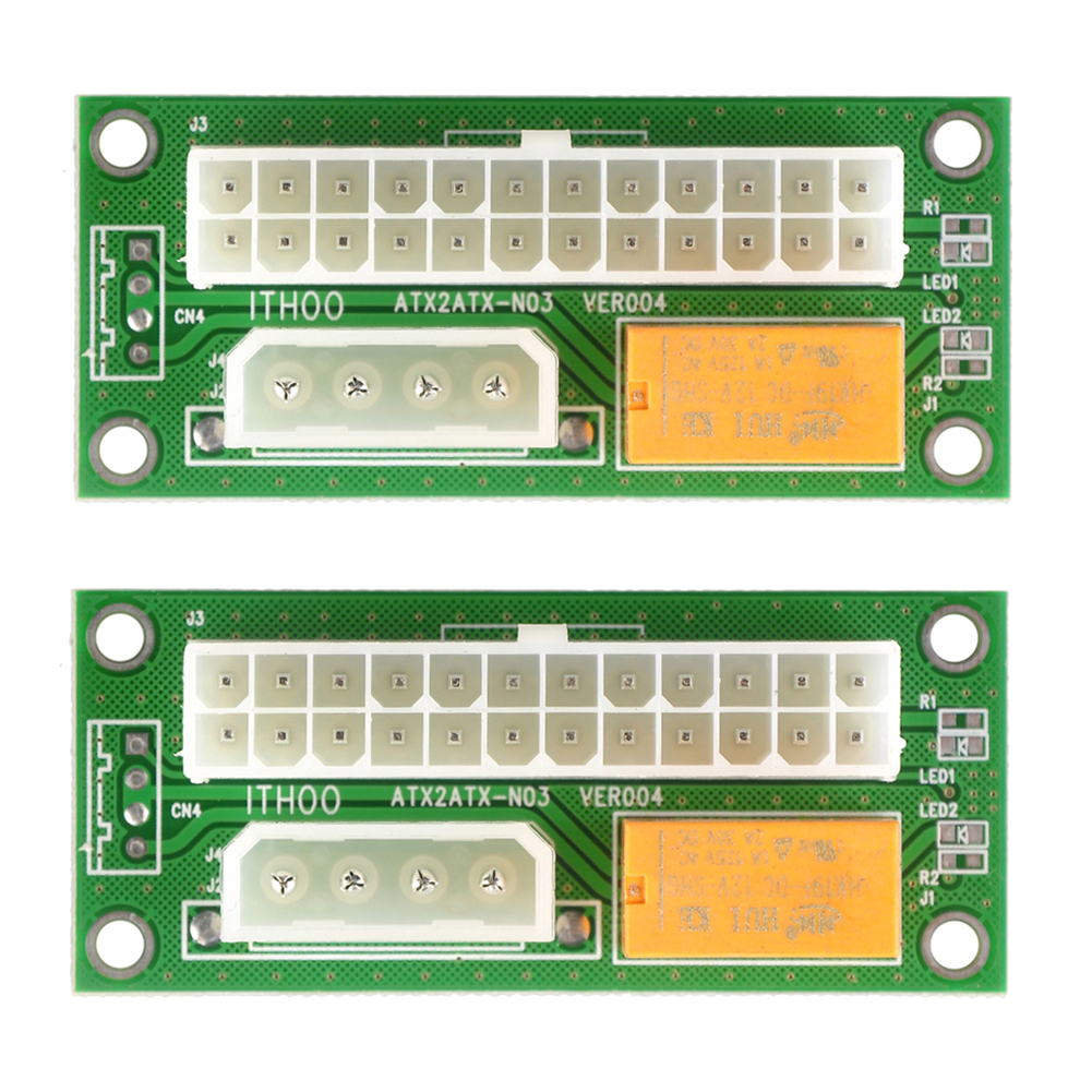 

2pcs ATX 24Pin to SATA Molex 4Pin Dual PSU Power Card, 501 Original