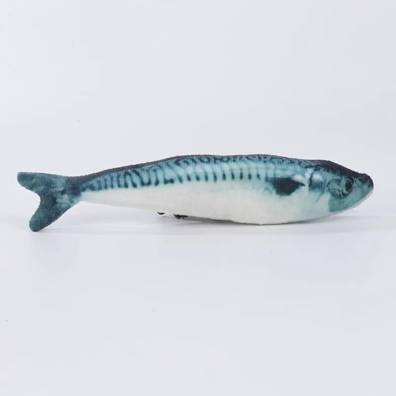 Tegooe Cat Teasing Toy Plush Fish - Interactive Chew Toy for Cats
