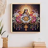 Religi&ouml;se Madonna - speziell geformtes Diamantgem&auml;lde - 30*30cm
