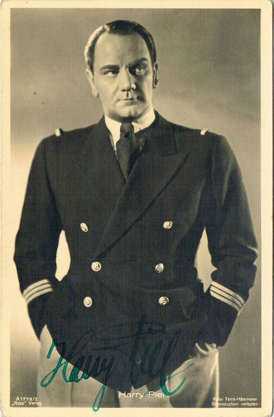 Harry Piel 1892-1963 autograph signed postcard Photo Poster painting 3.5x5.5