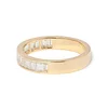 14K Yellow Gold Baguette Cut Lab Diamond Channel Setting Half Eternity Ring