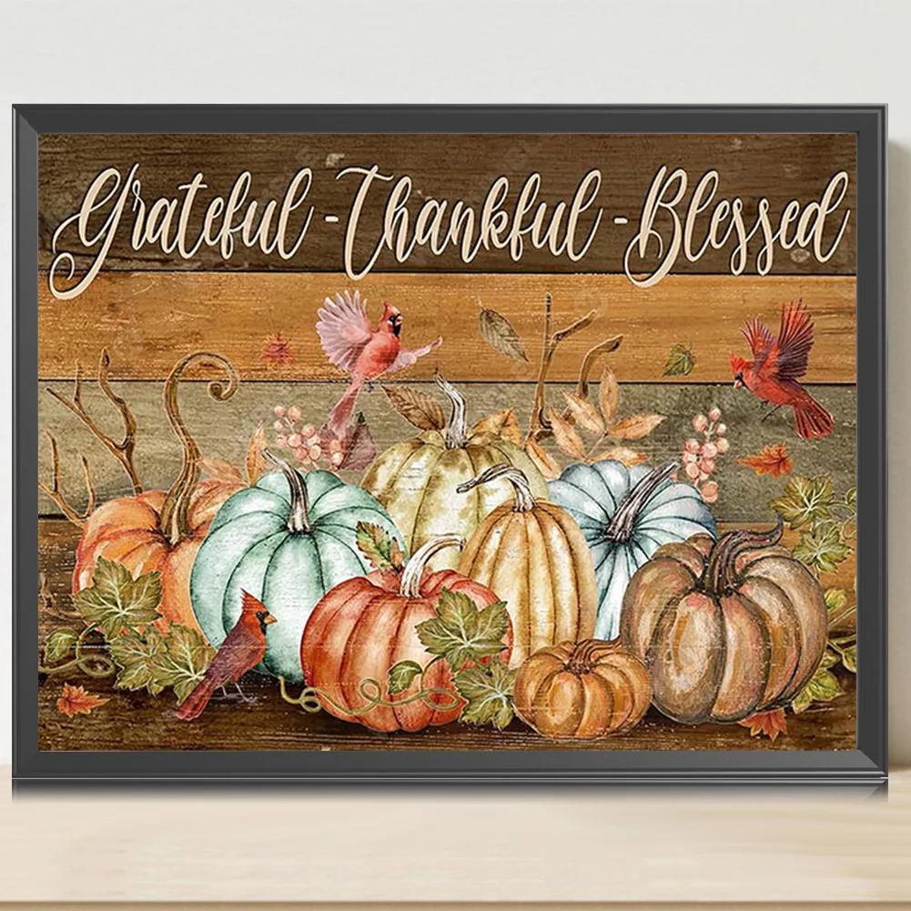 Full Round Diamond Painting 40*30cm - Pumpkin