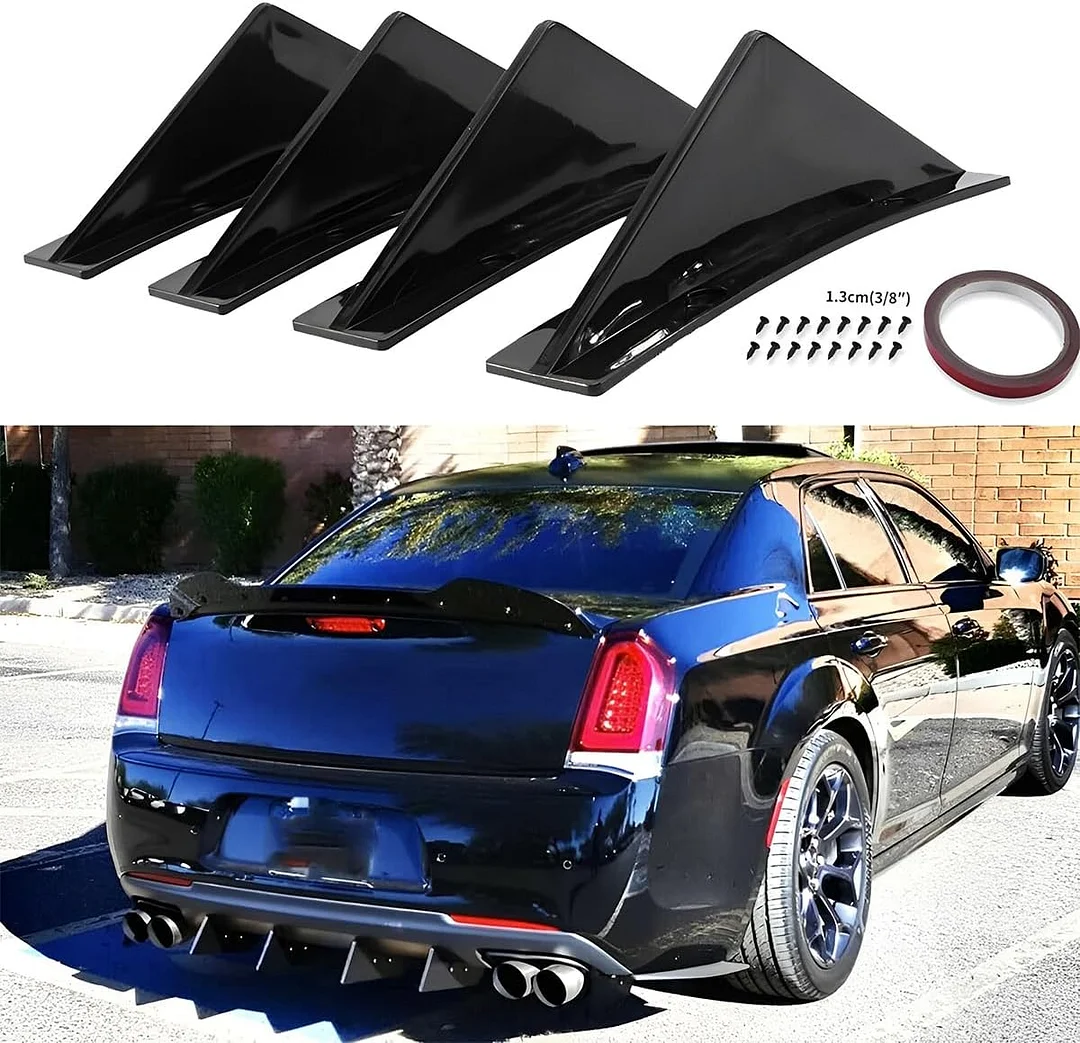 4pcs Car Lower Bumper Lip Diffuser, Anti-collision Accessories Spoiler Protector