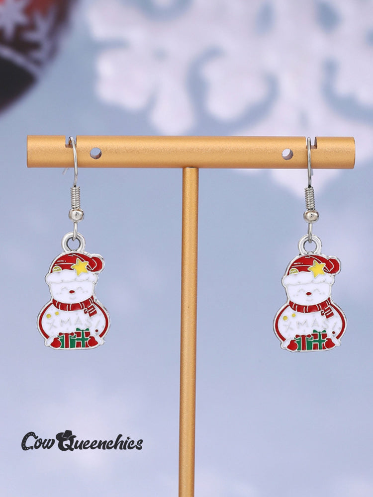 Women’s Christmas Snowman Earrings Multicolor / One