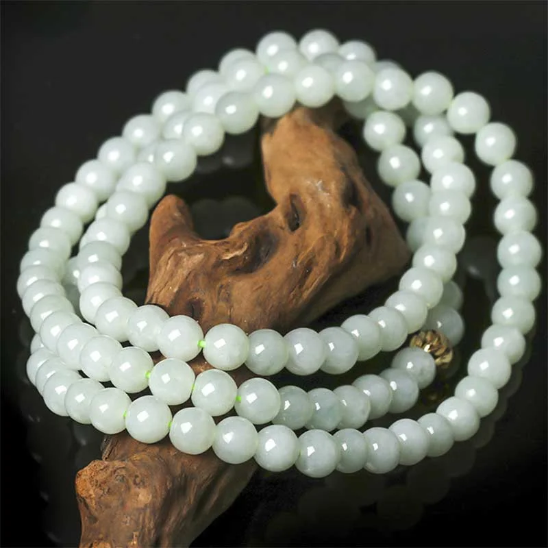 Jade 108 Beads Luck Bracelet Mala Necklace