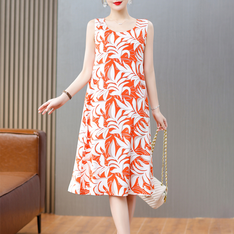 Fashion Women Casual O-neck Short Sleeve Print Party Floral Dress