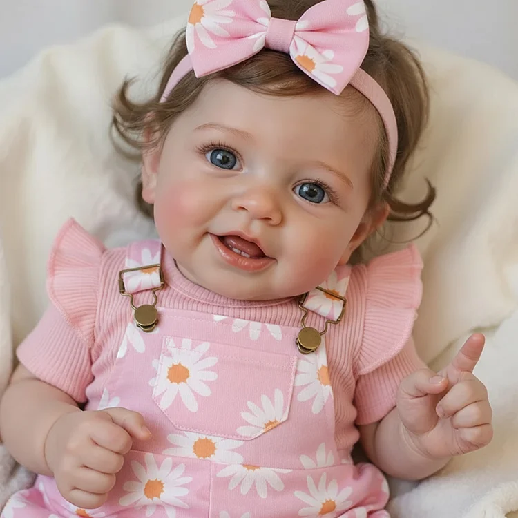 Babeside Smiling Reborn Baby Vead 20" Little Infant Girl Heartwarming Gift Building Lovely Memories
