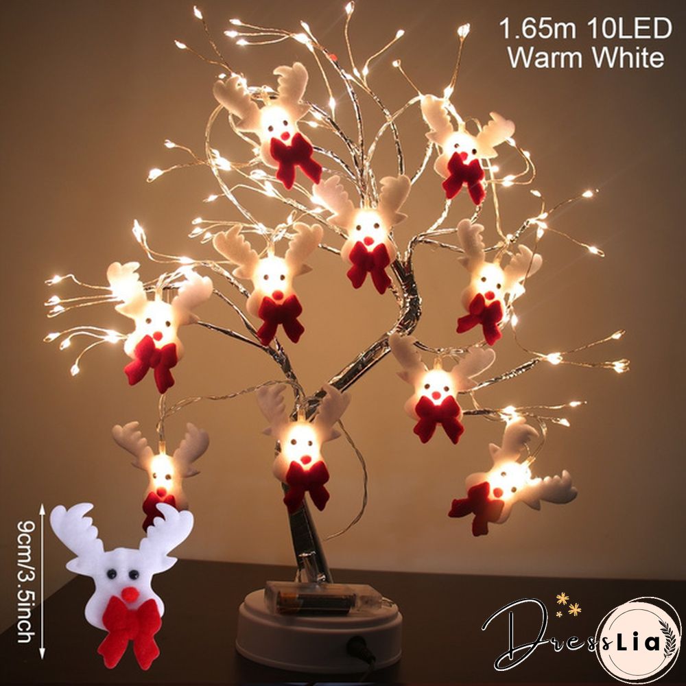 Leds 54Ft Christmas Snowman String Lights Waterproof Light Short Plush For Decorations