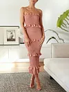 Ruffled Condole Belt Midi Dress