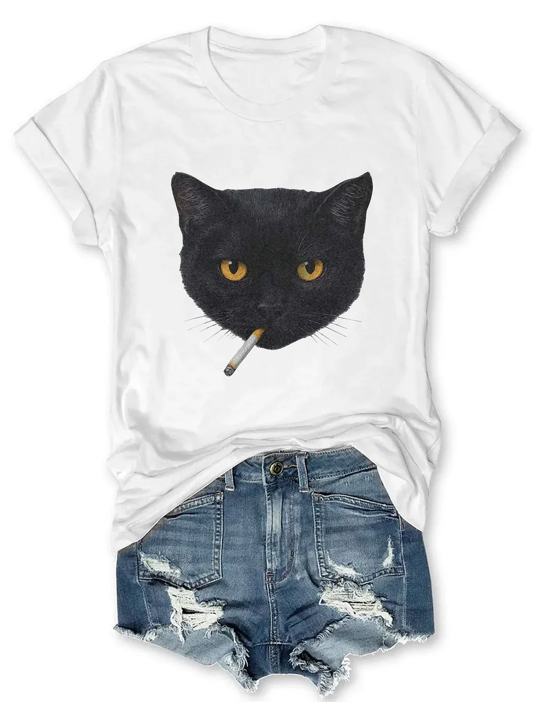 Smoking Cat T-shirt