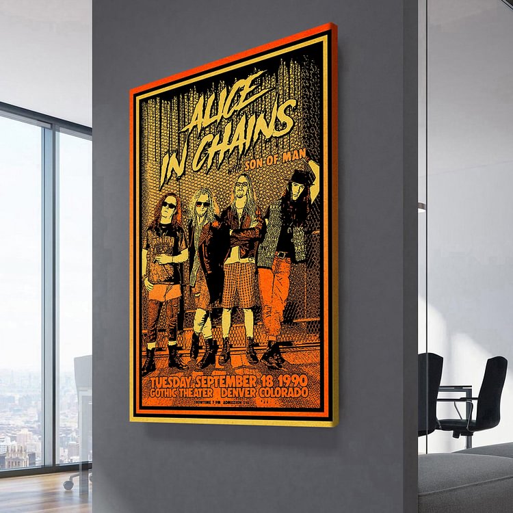 Alice in Chains Concert Poster Canvas Wall Art