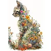 (Big Size)Flowers And Cats - 11CT Counted Cross Stitch - 40*60cm