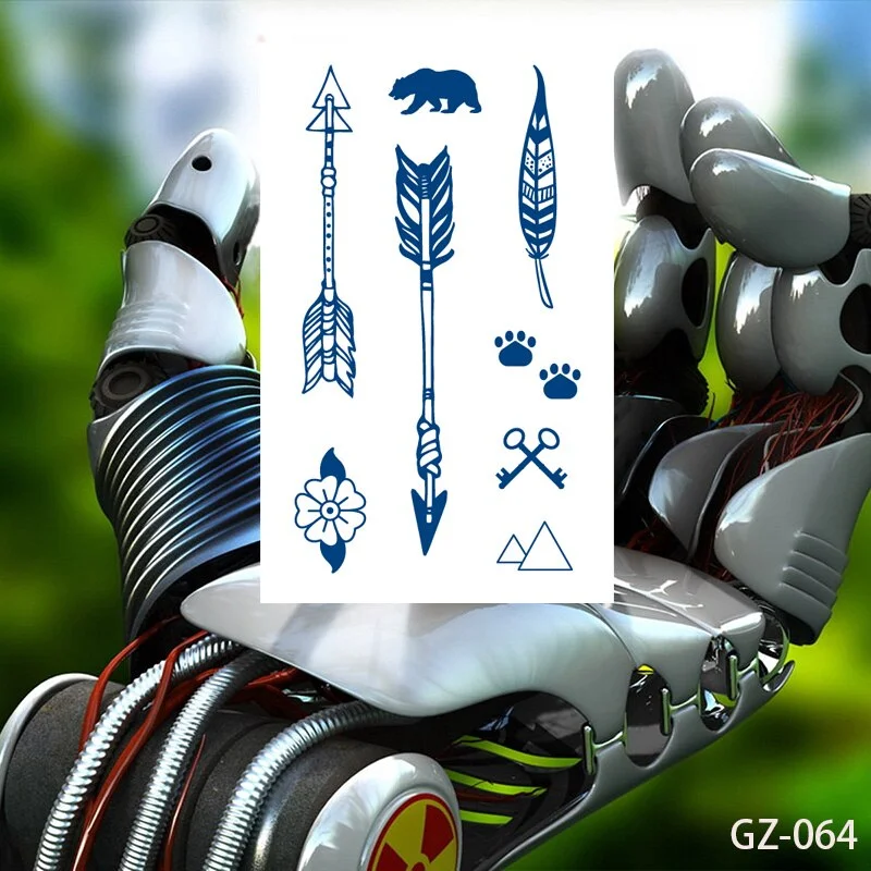 Temporary Waterproof Tattoo Stickers Butterfly Deer Rabbit Flower Juice Ink Lasting Boy Girl Chest Neck Hand Fake Bracelet Tatoo