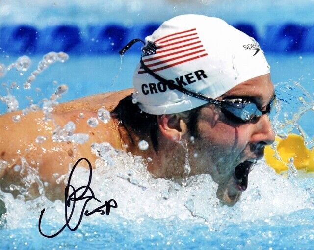 Ian Crocker Signed - Autographed Swimmer 8x10 inch Photo Poster painting - 5x Olympic Medalist