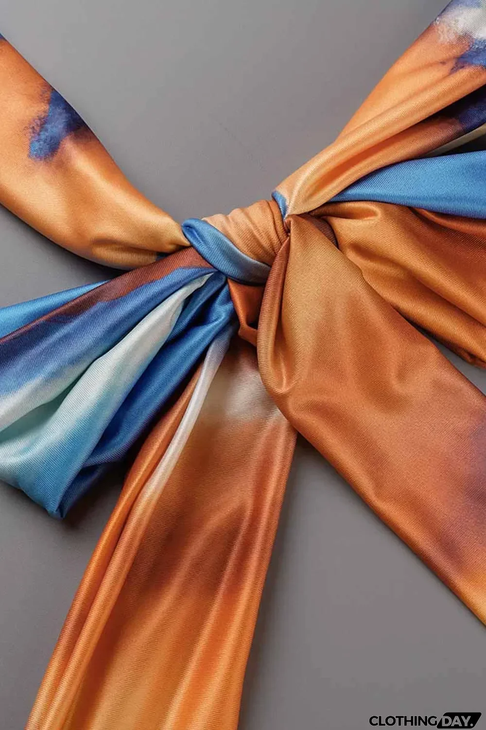 Green Fashion Street Print Patchwork Halter Sleeveless Two Pieces