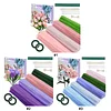 400 Pcs Pipe Cleaners Craft Kit with Floral Wires Tape Stamen and Ribbon Chenille Stems Flowers Craft Kit Suitable for Home Decor Handmade Gifts