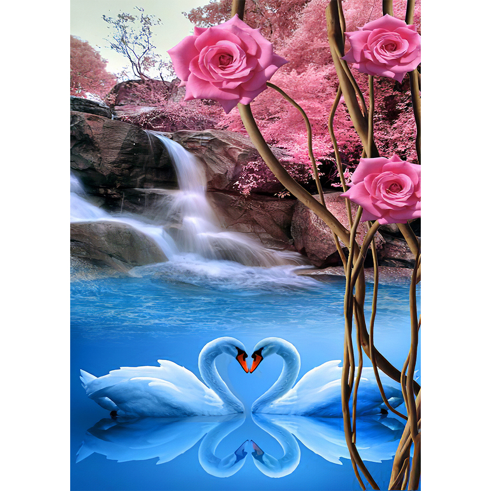 

Swan in Lake - Round Drill Diamond Painting - 30*40CM, 501 Original