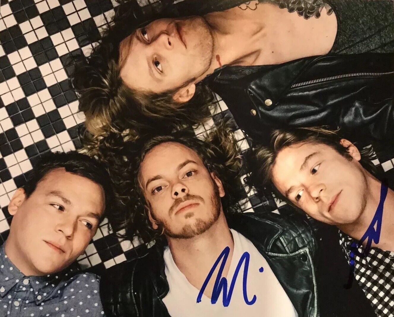 MATT SHULTZ & JARED CHAMPION HAND SIGNED 8x10 Photo Poster painting CAGE THE ELEPHANT AUTHENTIC