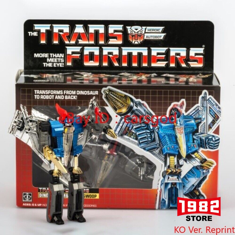 Transformers  DINOBOT BOMBARDIER G1 Blue Swoop KO facsimile action figure MISB