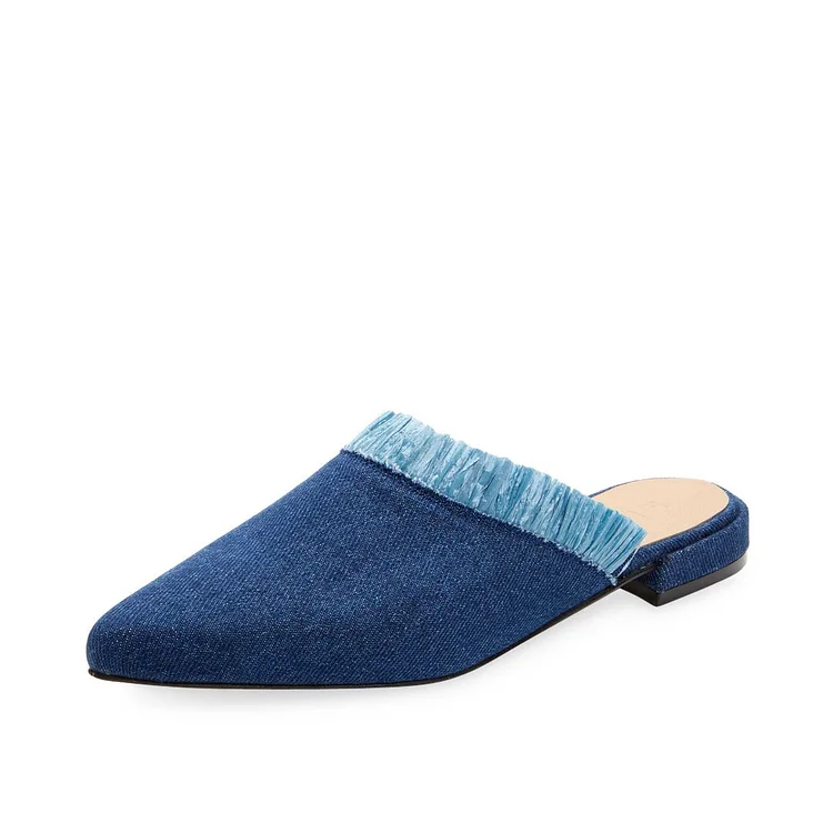 Blue on sale jean flats