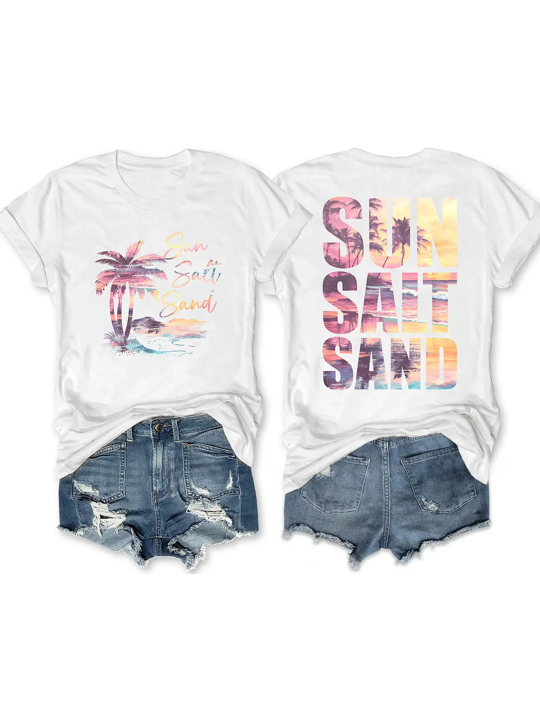Retro Summer Sun Salt Sand T-shirt