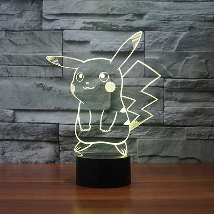 Pet Elf Pikachu 3D Lamp LED Discoloration Lamp Reading Lamp Night Light