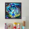 Alice And The Cheshire Cat-11CT Stamped Cross Stitch 40*40cm