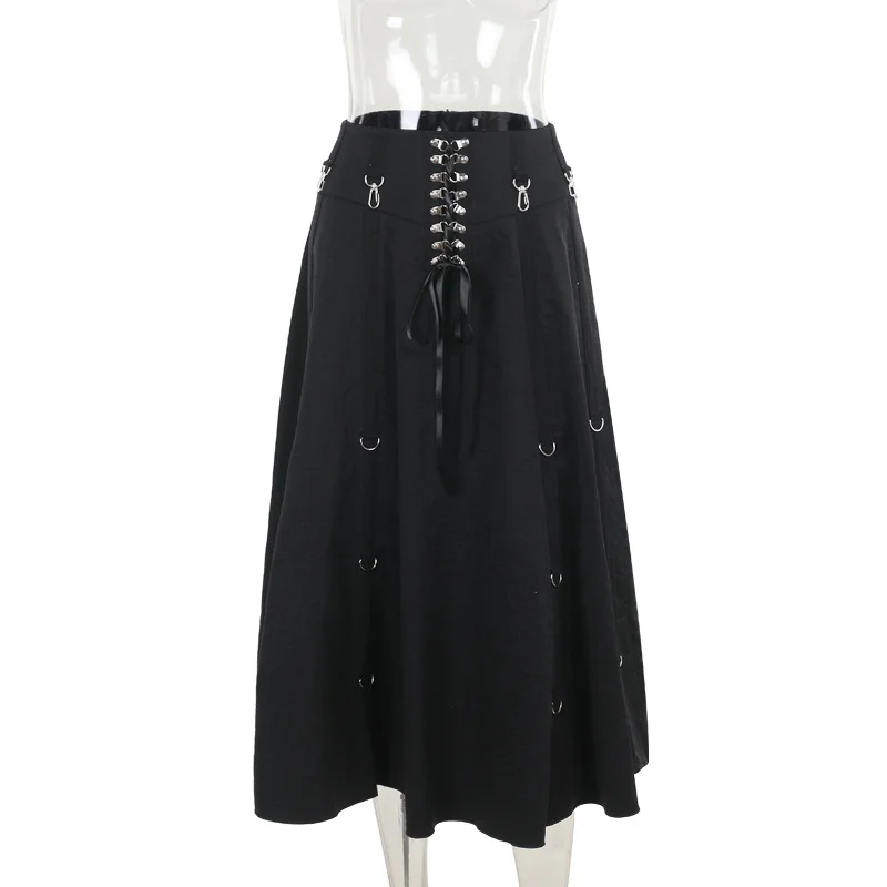 Ueong Summer 2024 New Hip Skirt Dark Style Sexy Slim Two Women In A Big A Half Skirt