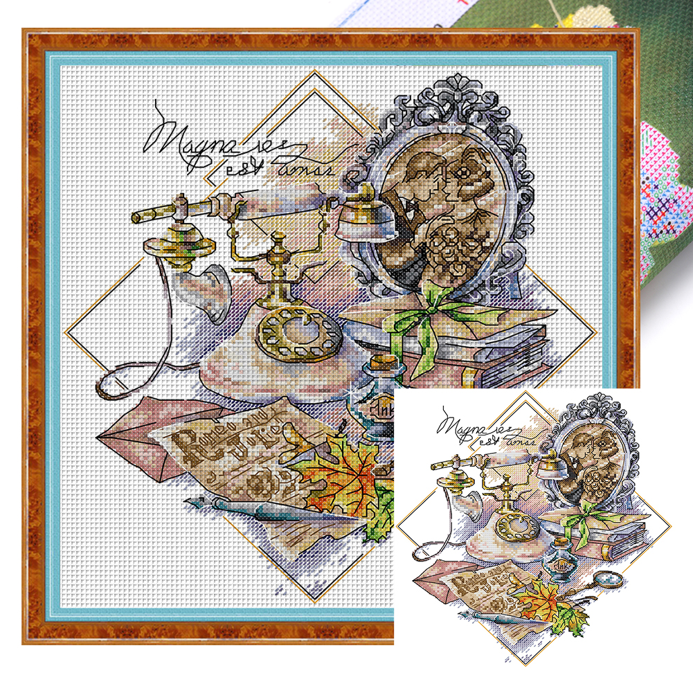 The Old Days Partial 14CT Pre-stamped Canvas(32*33cm) Cross Stitch(backstitch)