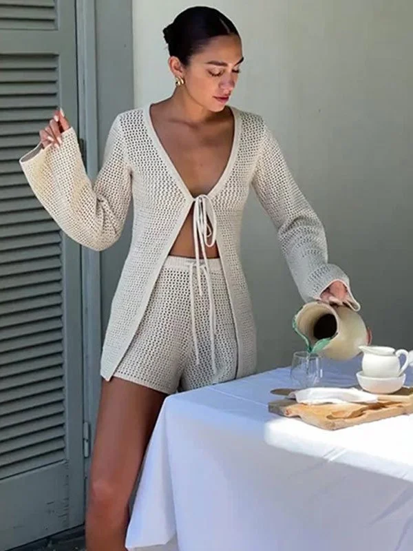 Athvotar Athvotar Beach Shirt Sexy Bikini Swimsuit Vacation Two-Piece Set Woman