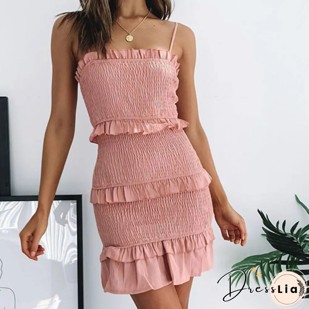 Brand New Women Party Lace Flower Backless Mini Dress Summer Sexy Sling SpaghettiStraps Deep V Neck Wedding Club Vestidos
