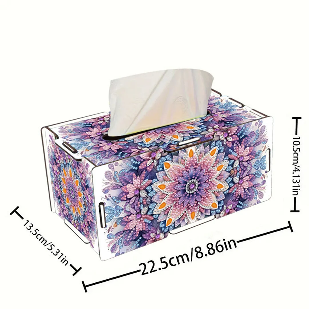 Mandala DIY Diamond Art Paper Towel Holder for Home and Office Decoration