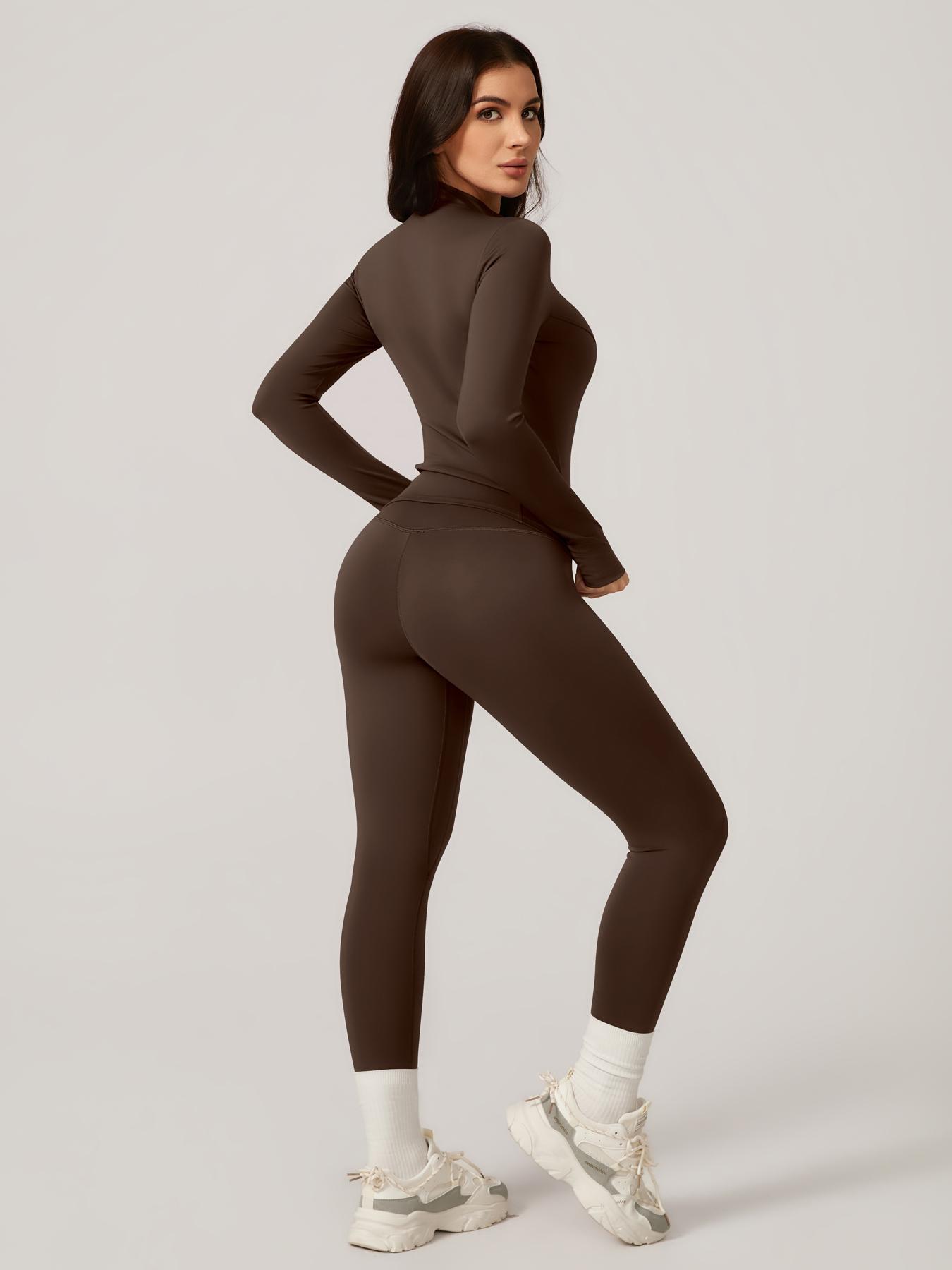 Women's Two-Piece Slim-Fitting Workout Set, Long Sleeve Top and Below-Ankle Sports Pants with Natural Waistline, All-Season Wearable Comfort Tracksuit Set, Stretchy Suit Set, Sportswear Set Women's Two-Piece Slim-Fitting Workout Set, Long Sleeve Top and Below-Ankle Sports Pants with Natural Waistline, All-Season Wearable Comfort Tracksuit Set, Stretchy Suit Set, Sportswear Set