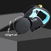 Double-Ended Retractable Leash, Suitable For Two Dogs, 360&deg; Anti-Entanglement Rotating Belt, 3M Retractable Belt, With Lighting Function, Double-Ended Pet Leash, Comfortable Grip, Convenient Dog Walking