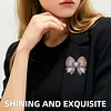 4pcs DIY Color Rhinestone Bow Diamond Painting Brooch