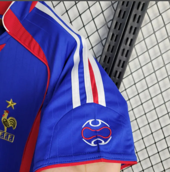 Retro 2006 France Home Football T-Shirt Thai Quality