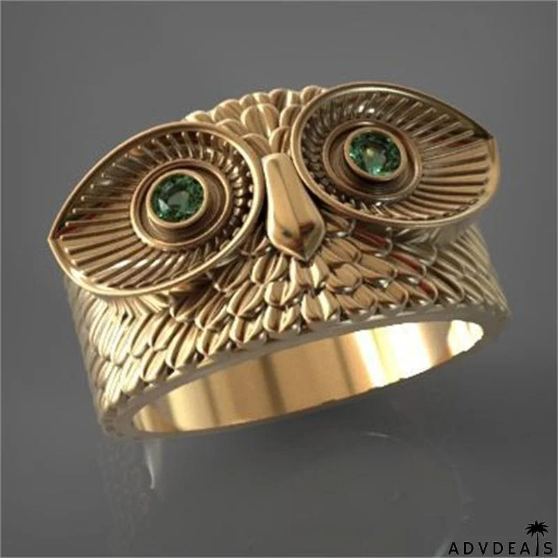 Vintage Accessories Amazing Prevailing Gold Owl Unisex Rings