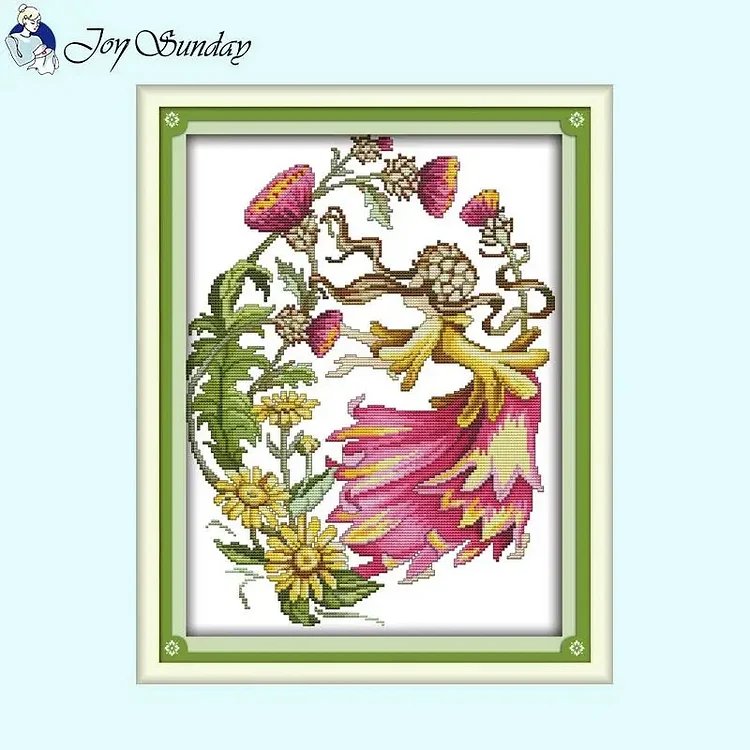 『Joy Sunday』Cartoon - 14CT Stamped Cross Stitch(30*40cm)