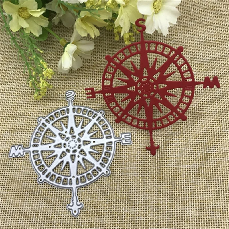 Compass Shapes Metal Cutting Dies Stencil Scrapbooking Photo Album Card Paper Embossing Craft DIY