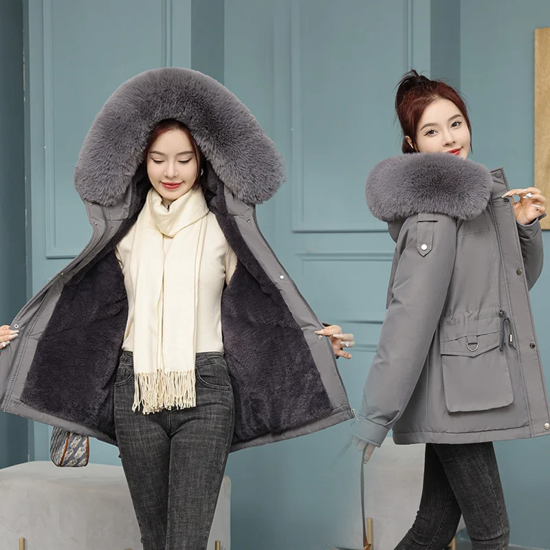 Woherb Send To Overcome The Female Short Korean Version Of Fashion Loose Tooling Down Cotton Clothes Winter Waist Large Size Thick Small Padded Clothes-Outfit Ideas