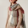 Autumn Winter Plaid Tassels Women's Shawl Scarf