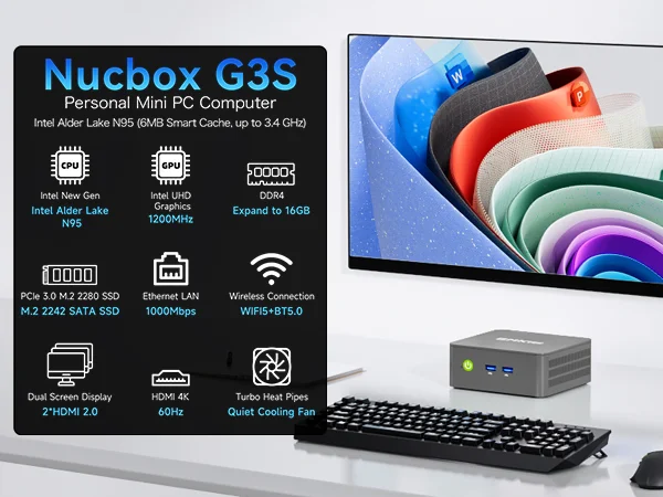 Intel Alder Lake N95--NucBox G3S Mini PC