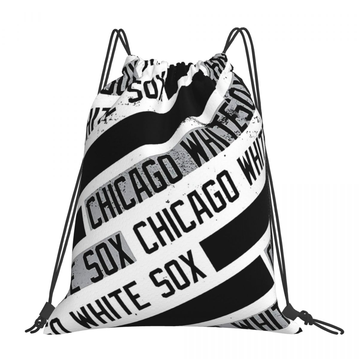 Chicago White Sox Text Pattern Foldable Sports Gym Drawstring Bag