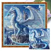 Dragon-11CT/14CT Stamped Cross Stitch 45*45cm tapestrymarket